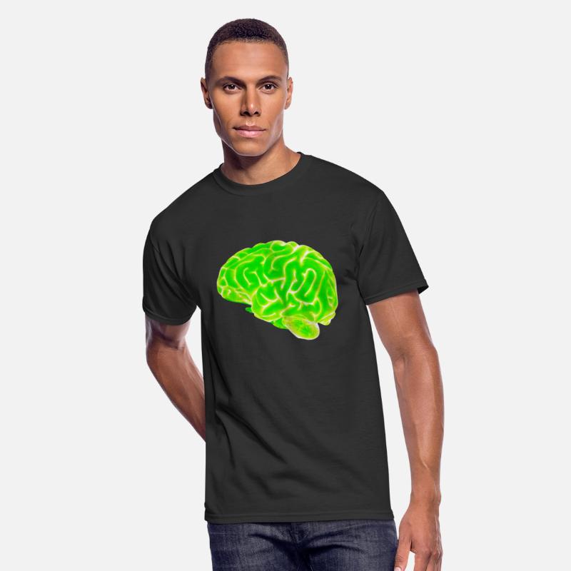green neon brain