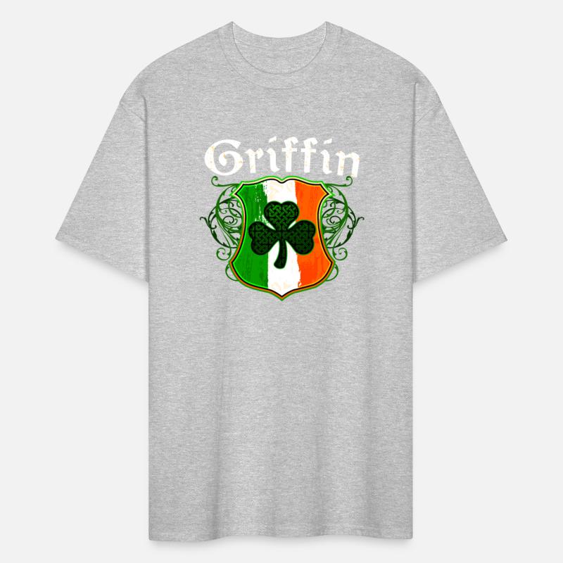 Griffin Irish Surname Ireland Flag Shield Shamrock