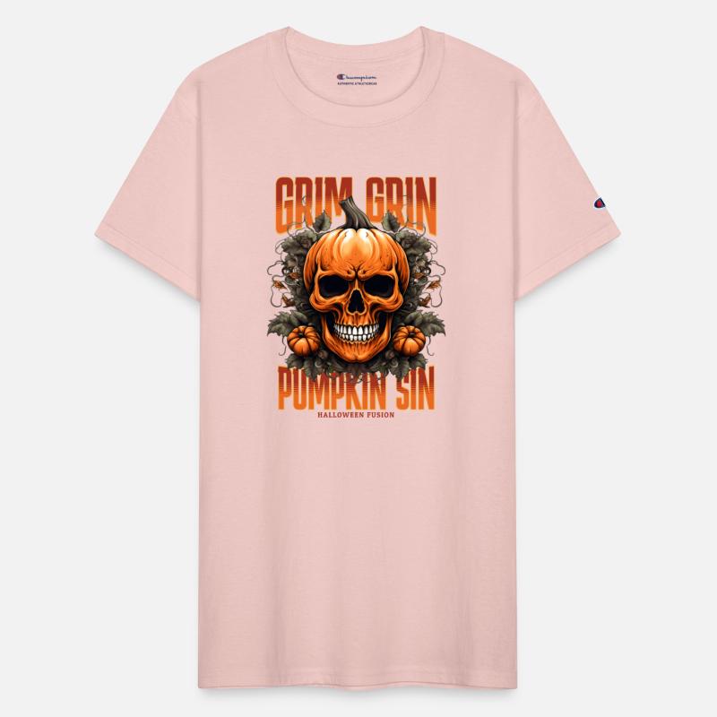 Grim Grin Pumpkin Sin Halloween Skull