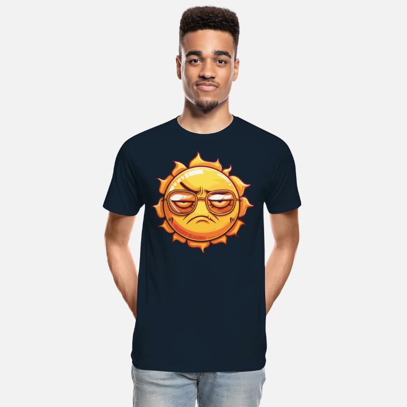 Grumpy Sun With Glasses Mood Expression