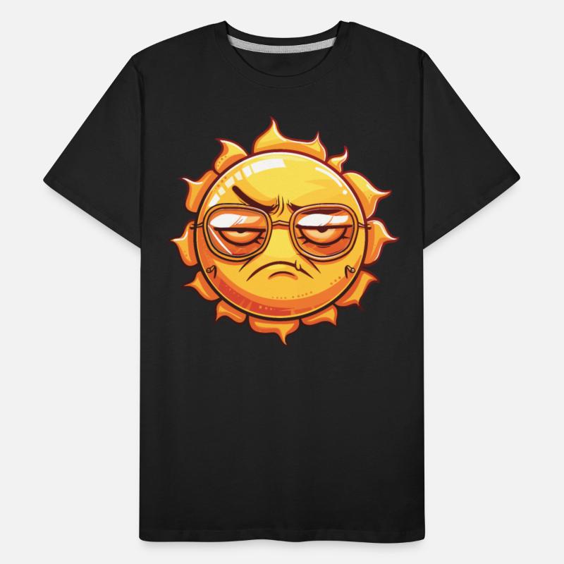 Grumpy Sun With Glasses Mood Expression