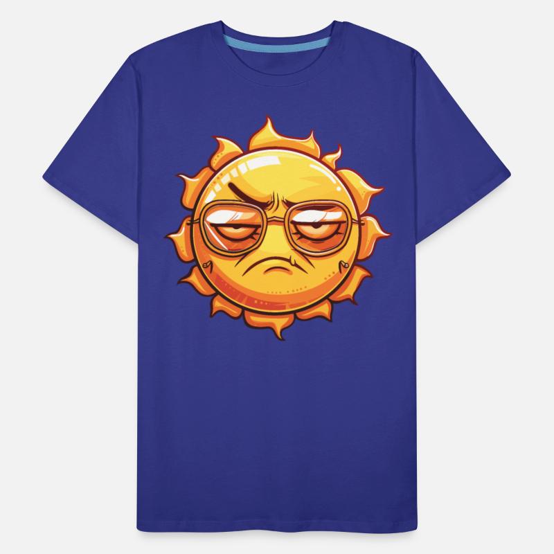 Grumpy Sun With Glasses Mood Expression