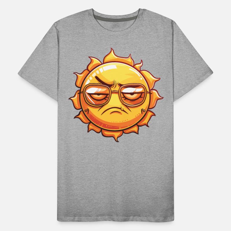 Grumpy Sun With Glasses Mood Expression