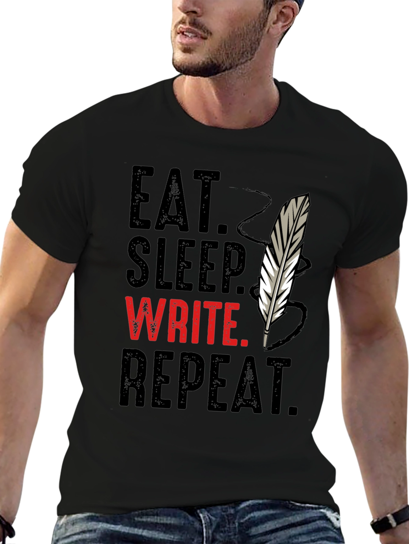 Eat Sleep Write Repeat T-Shirt - Writers Tee