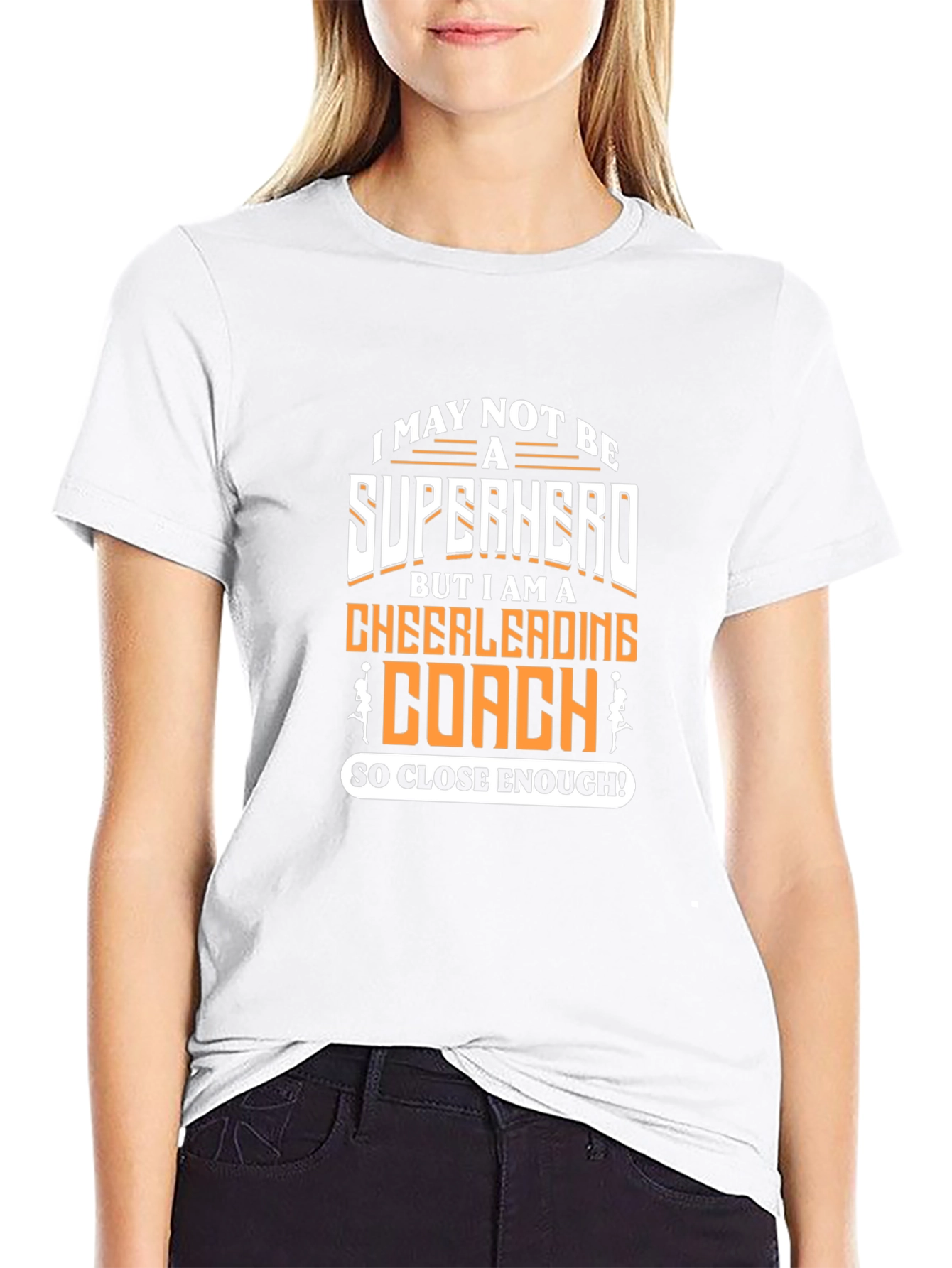 Cheerleading Coach Superhero Graphic T-Shirt