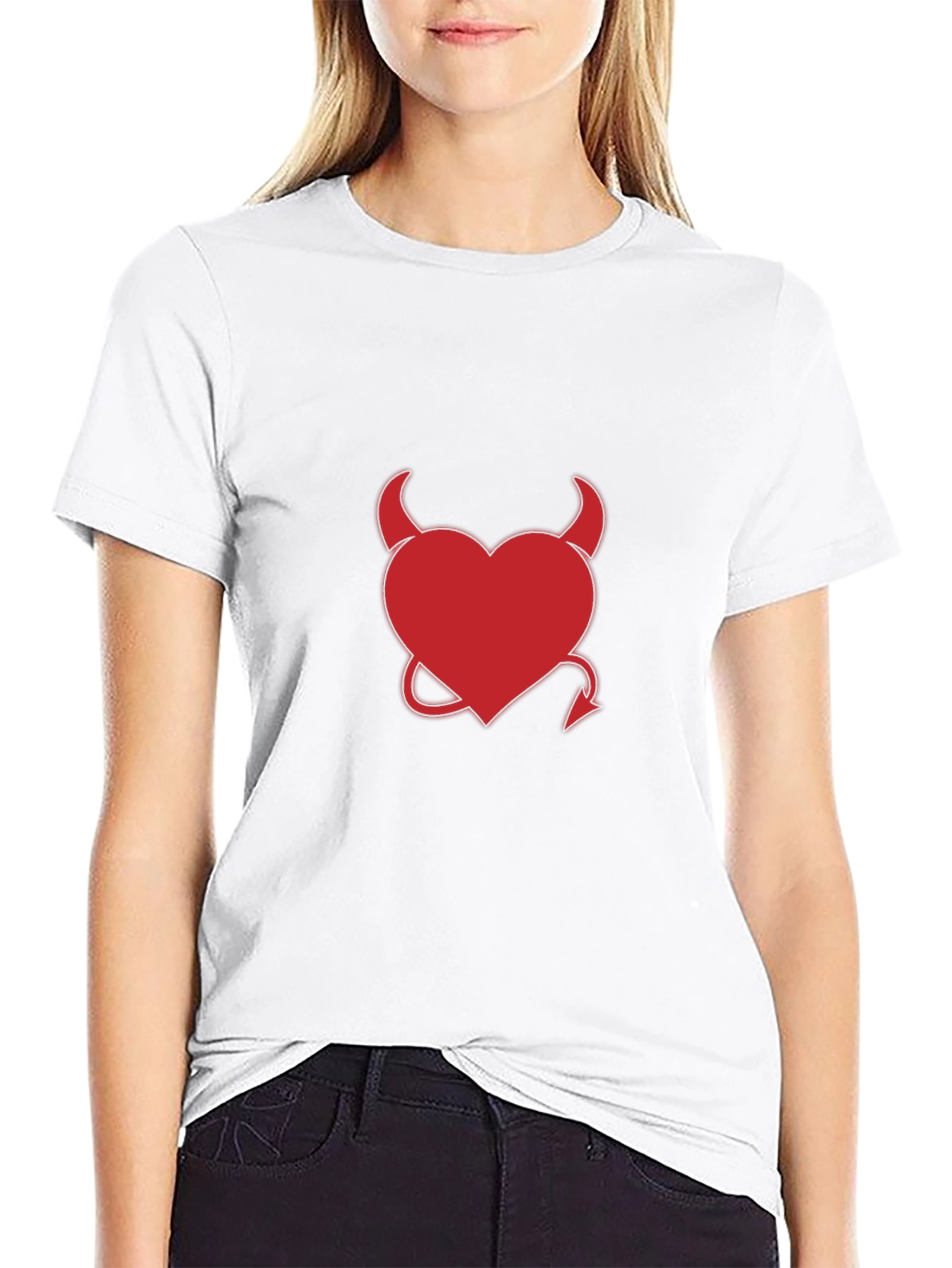 Devil Heart Graphic T-Shirt - Edgy Style