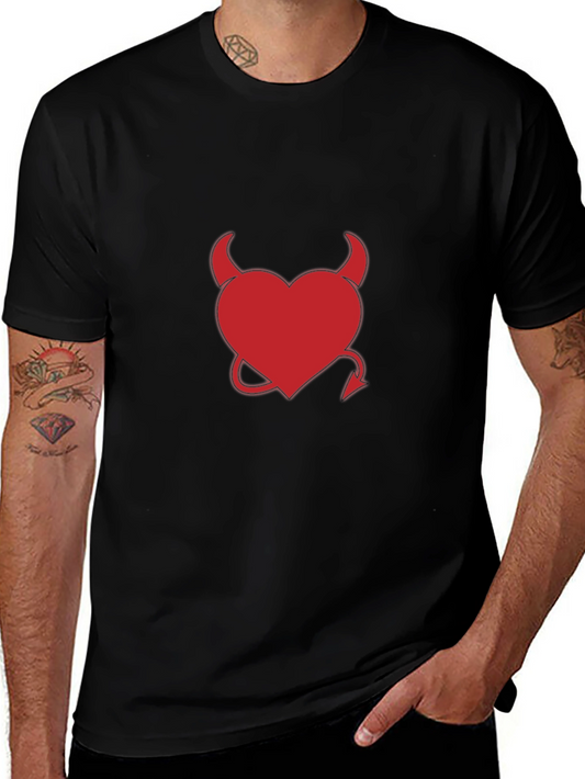 Devil Heart Graphic T-Shirt - Edgy Style