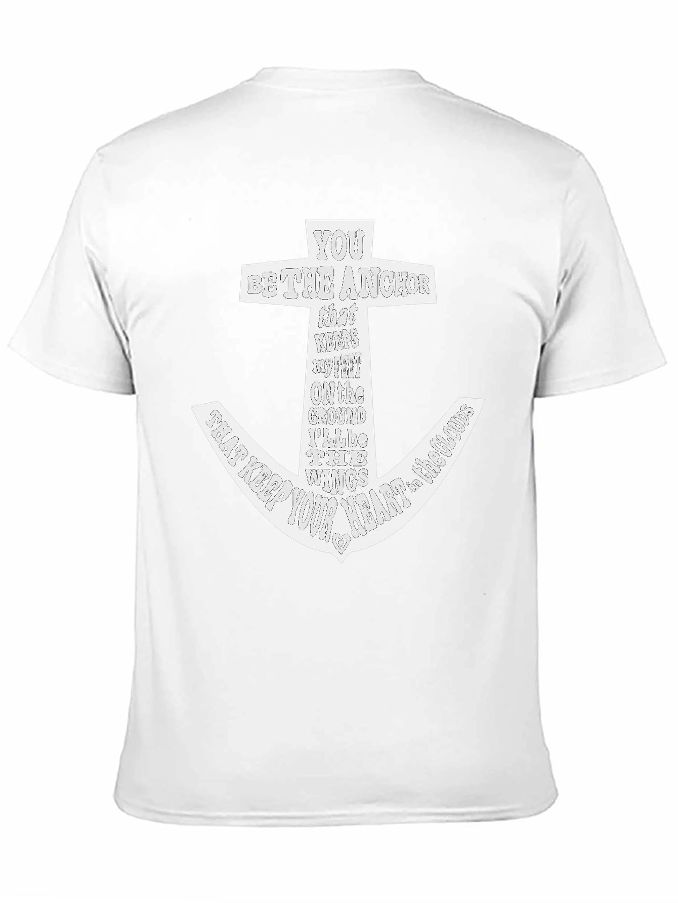 Anchor Graphic Black T-Shirt for Men