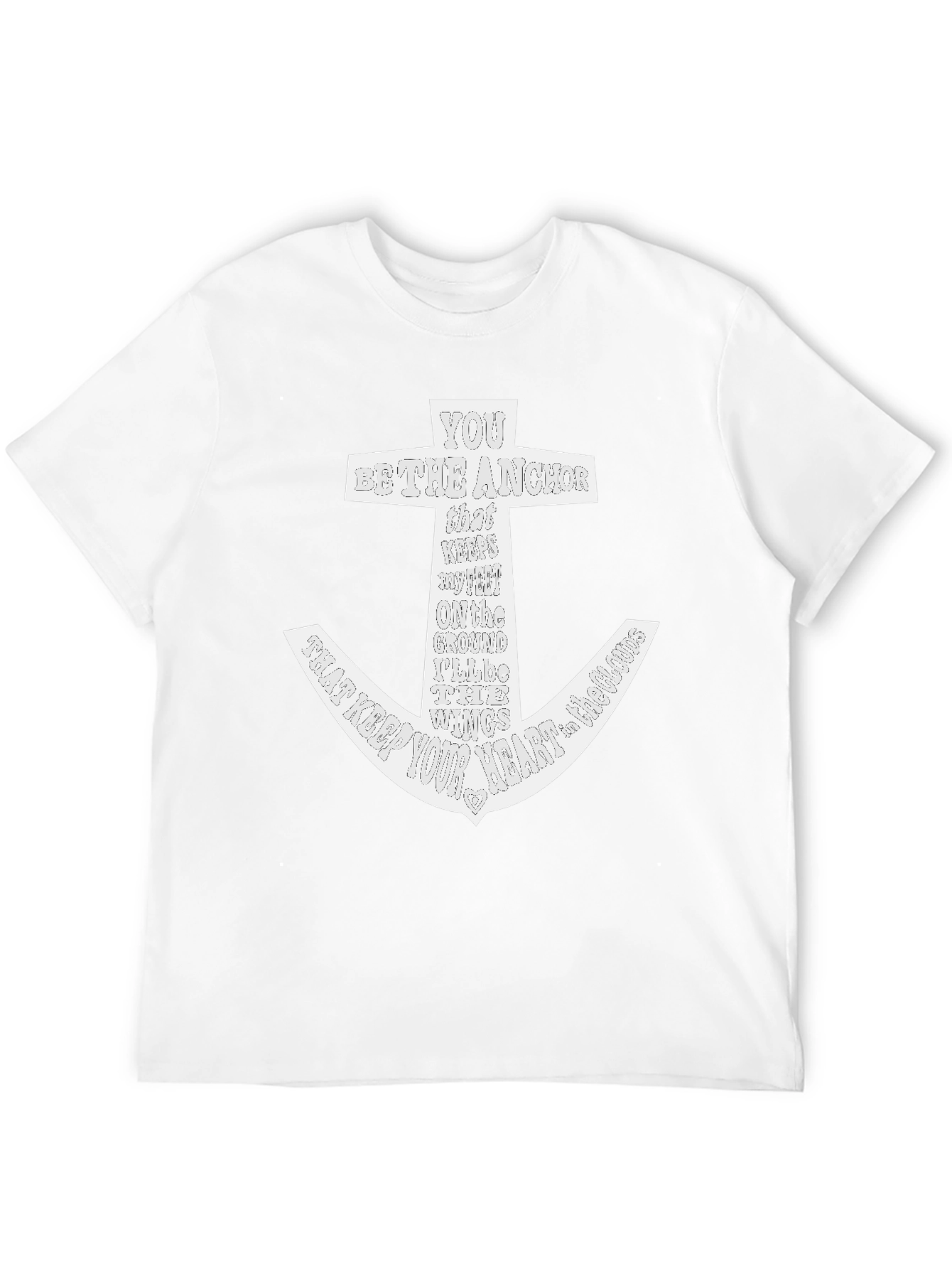 Anchor Graphic Black T-Shirt for Men