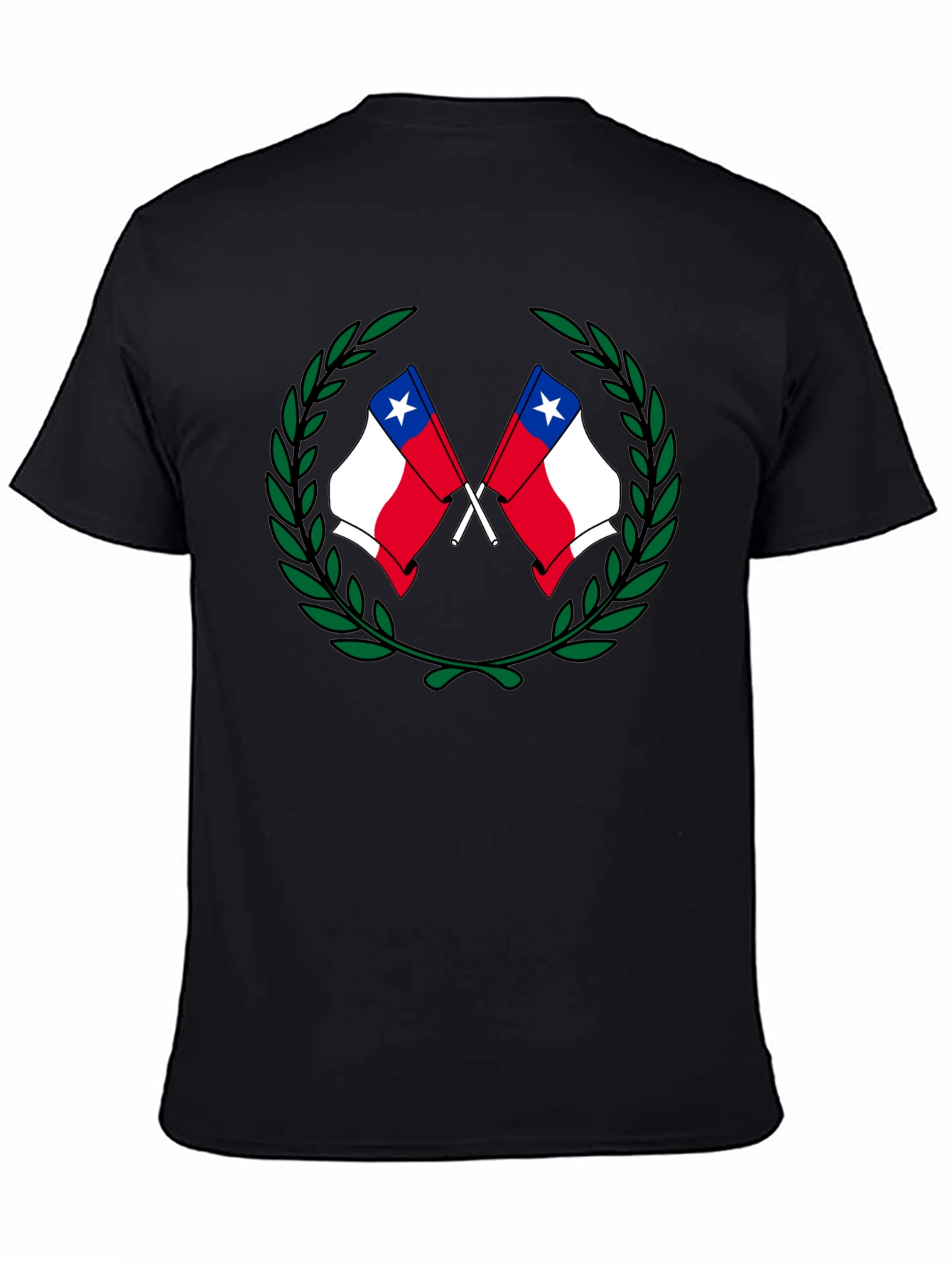 Chile Flag T-Shirt - Wreath Design
