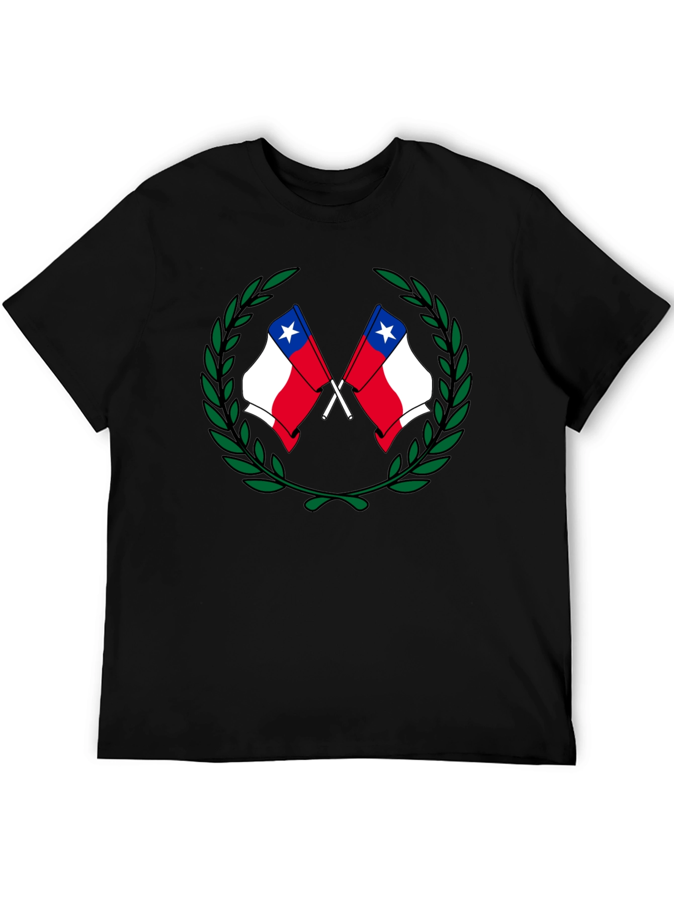 Chile Flag T-Shirt - Wreath Design