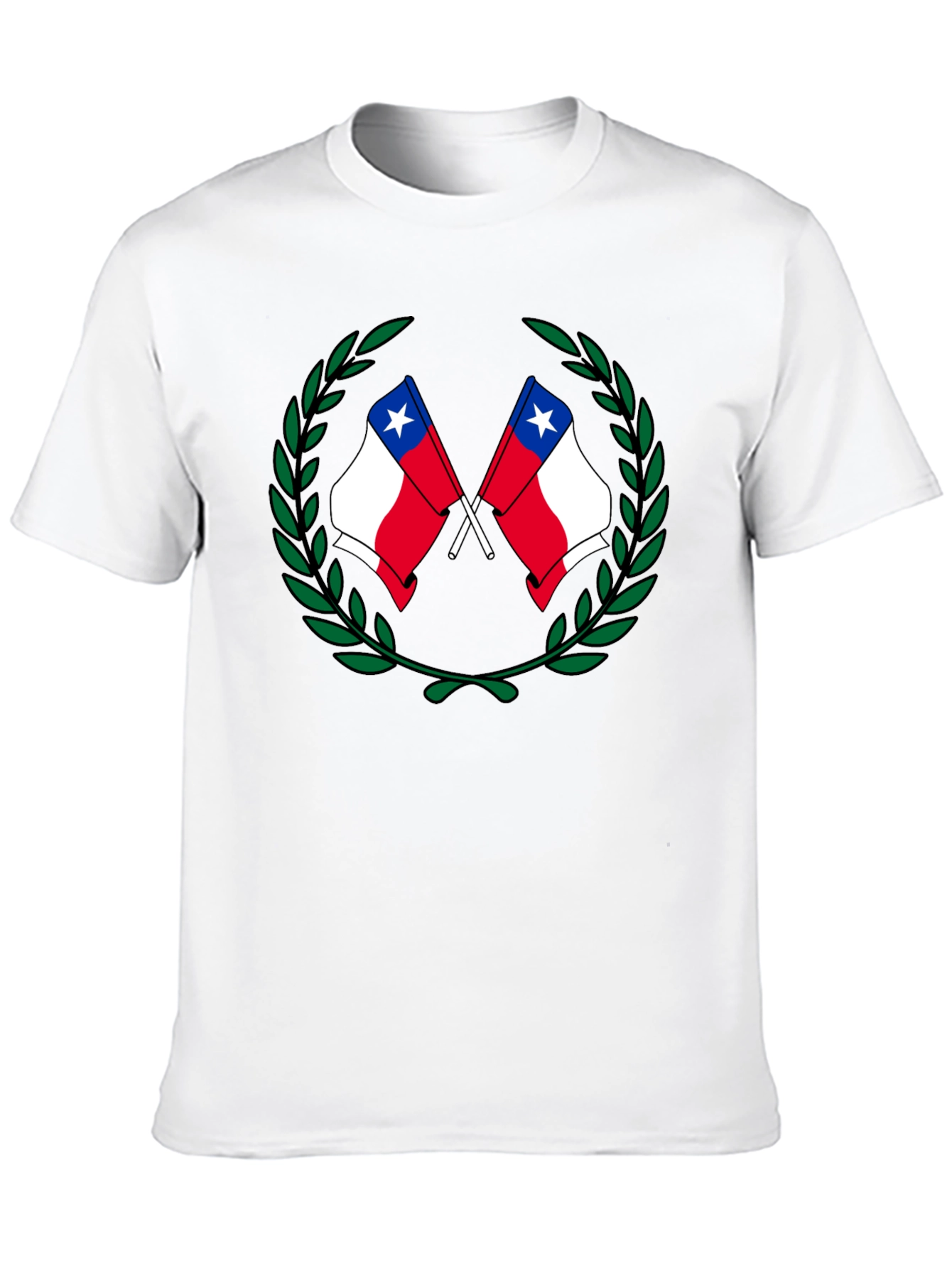 Chile Flag T-Shirt - Wreath Design