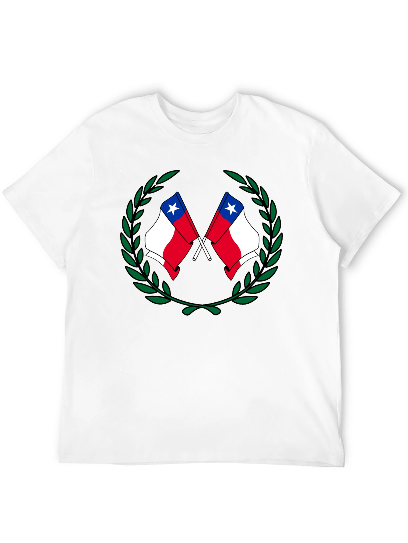 Chile Flag T-Shirt - Wreath Design