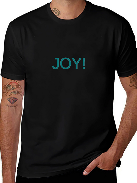 Joyful Black T-Shirt - Express Your Happiness!