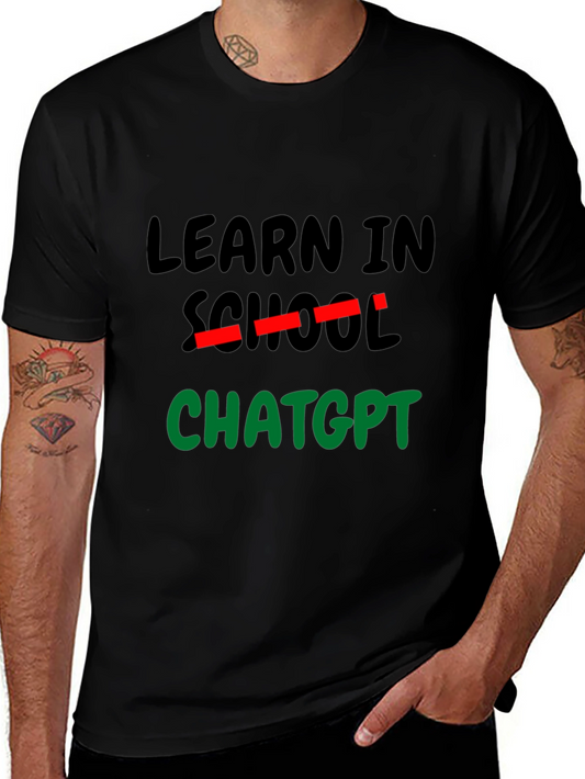 Learn In ChatGPT Black T-Shirt