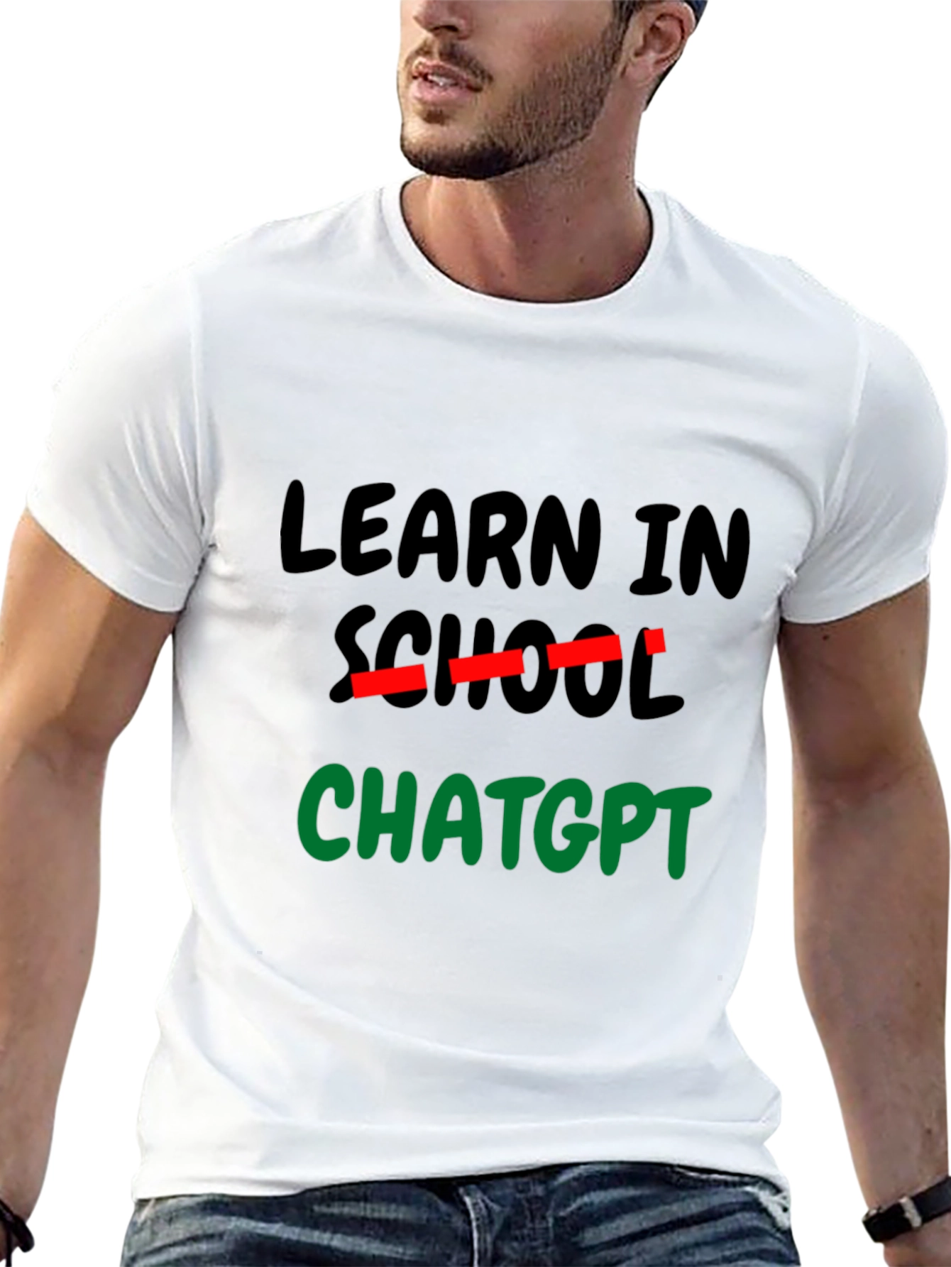 Learn In ChatGPT Black T-Shirt
