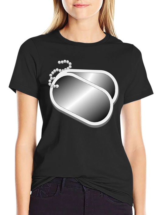 Dog Tag Graphic Tee - Military Style T-Shirt