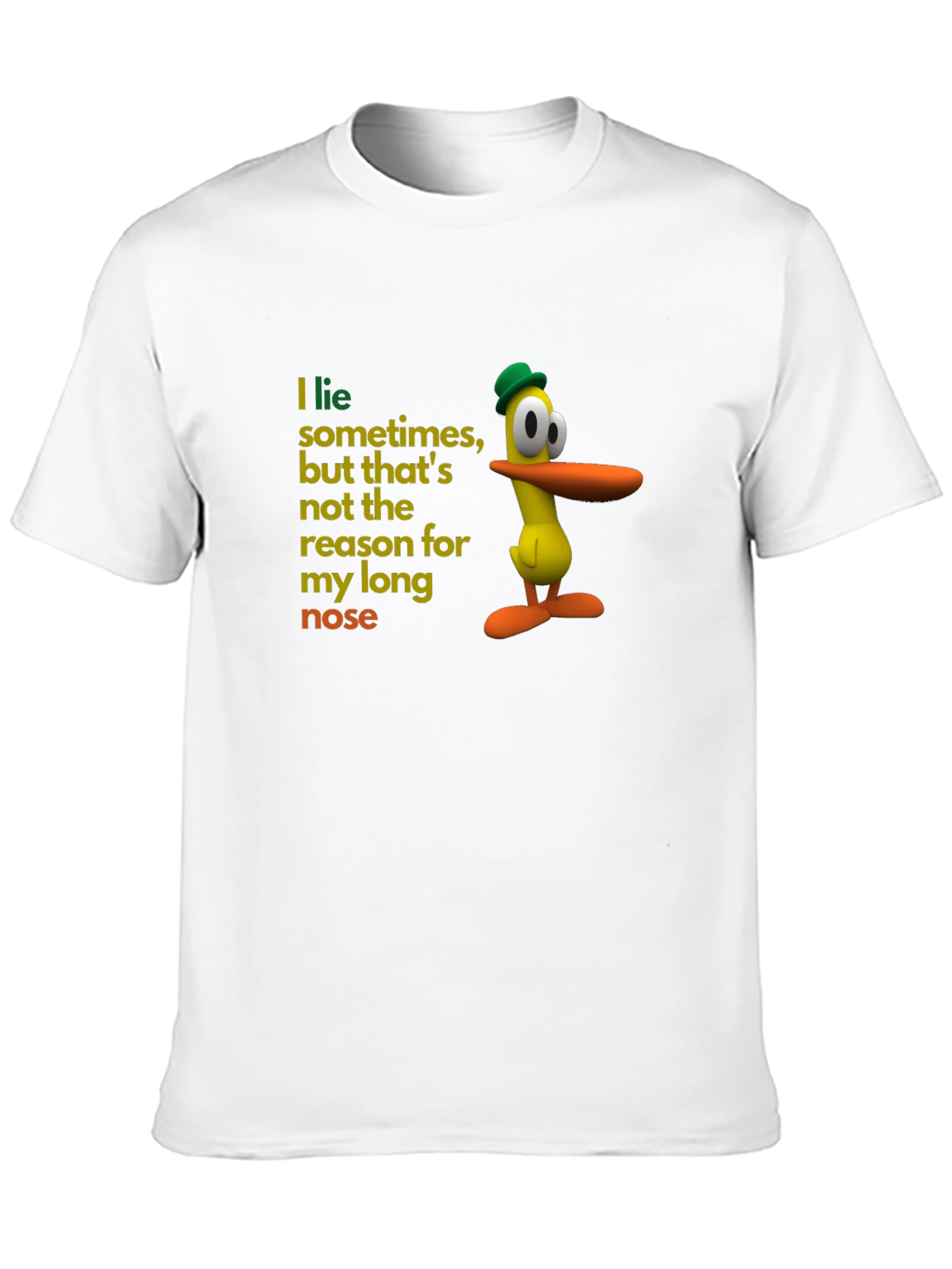 Funny Long Nose Duck T-Shirt - Humor Tee
