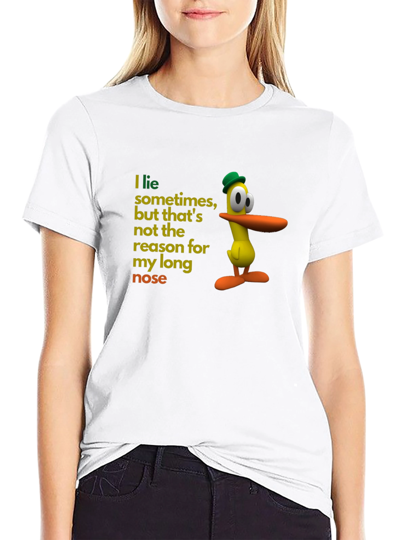 Funny Long Nose Duck T-Shirt - Humor Tee