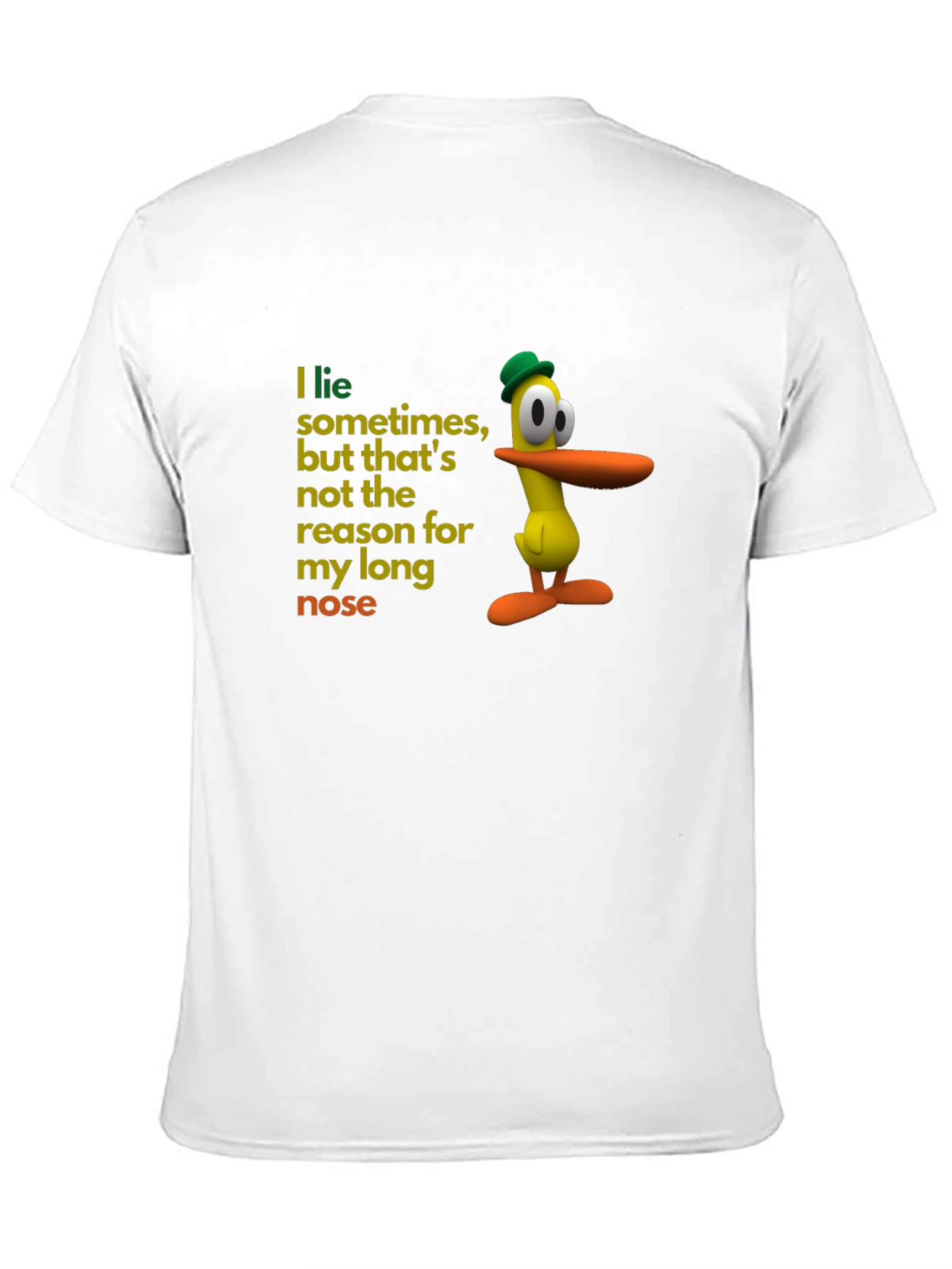 Funny Long Nose Duck T-Shirt - Humor Tee