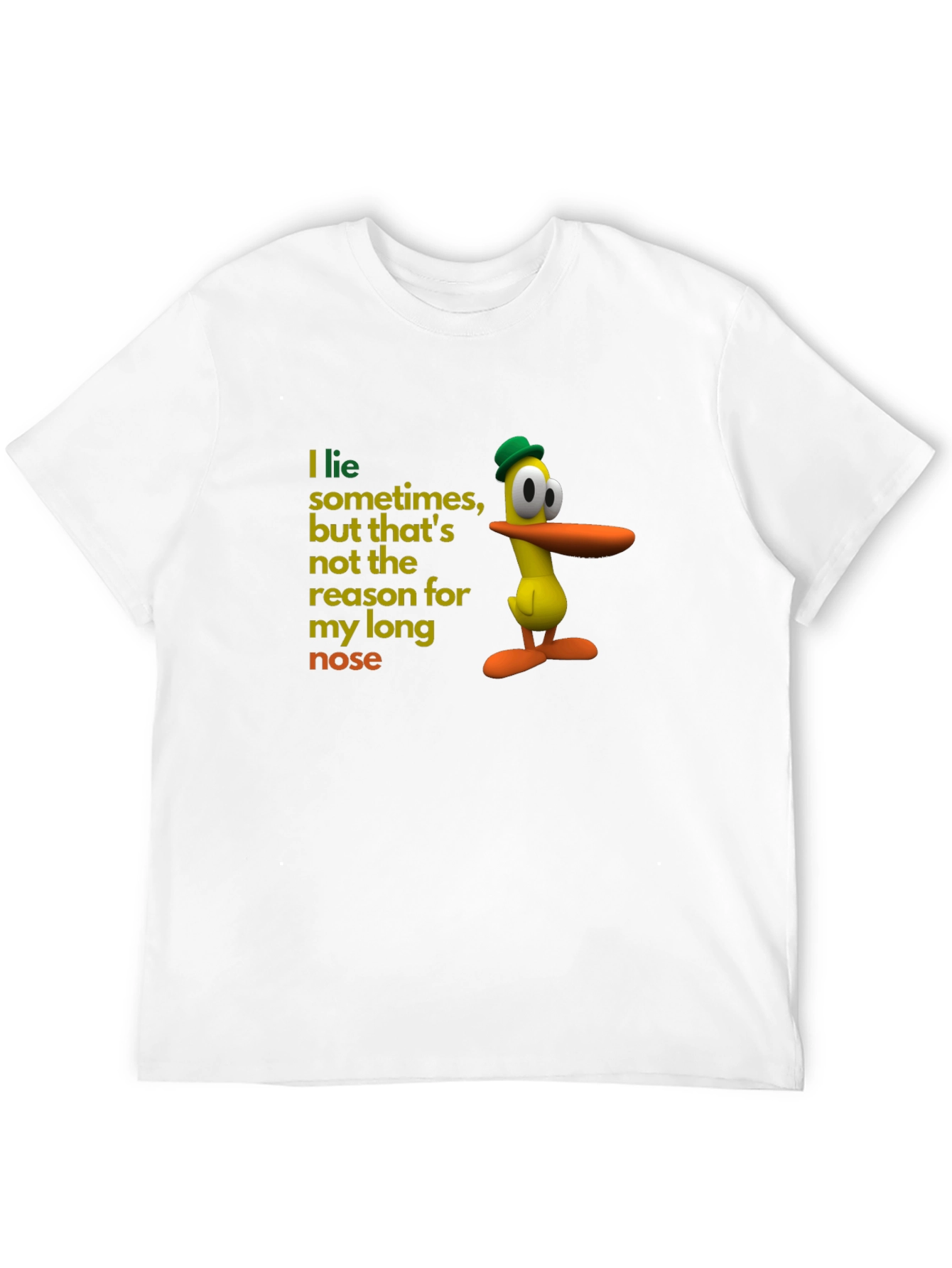 Funny Long Nose Duck T-Shirt - Humor Tee