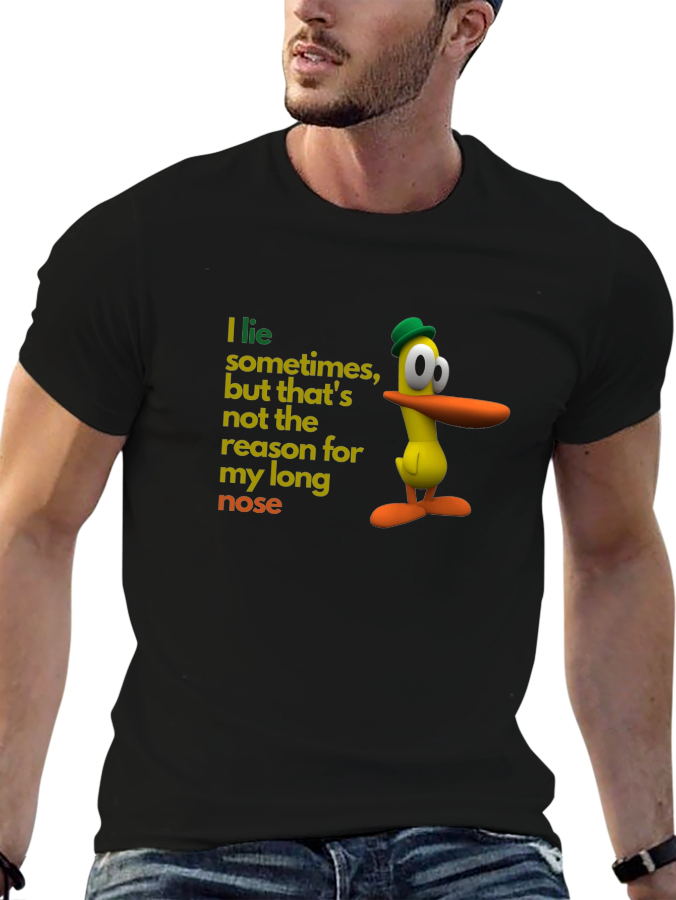 Funny Long Nose Duck T-Shirt - Humor Tee