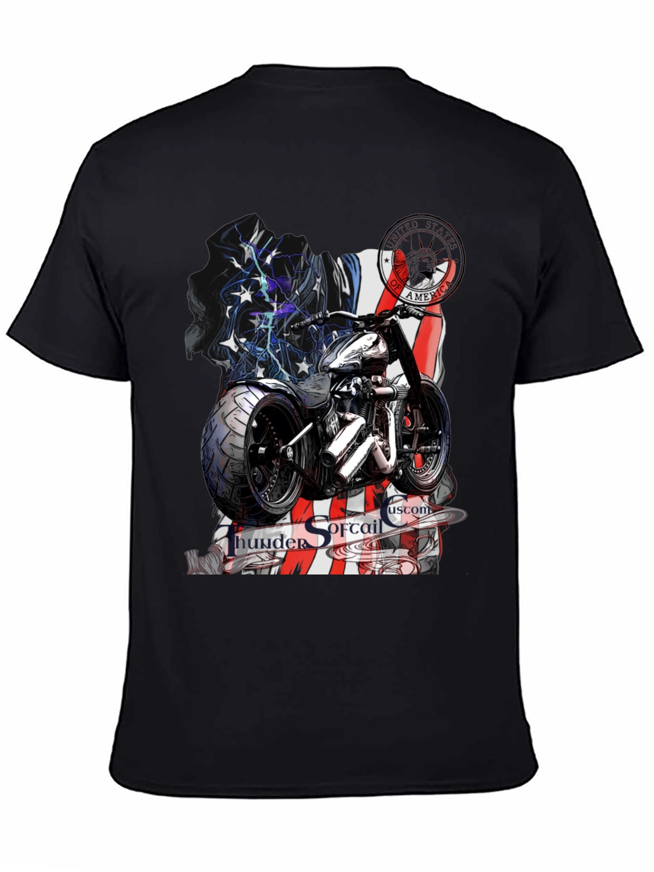 Thunder Softail Motorcycle Graphic T-Shirt