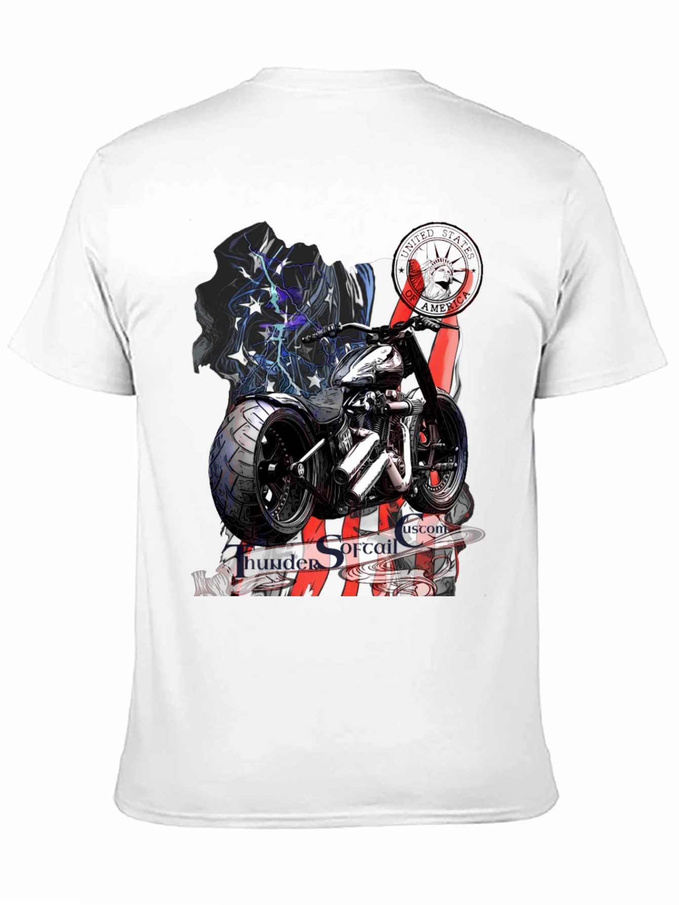 Thunder Softail Motorcycle Graphic T-Shirt