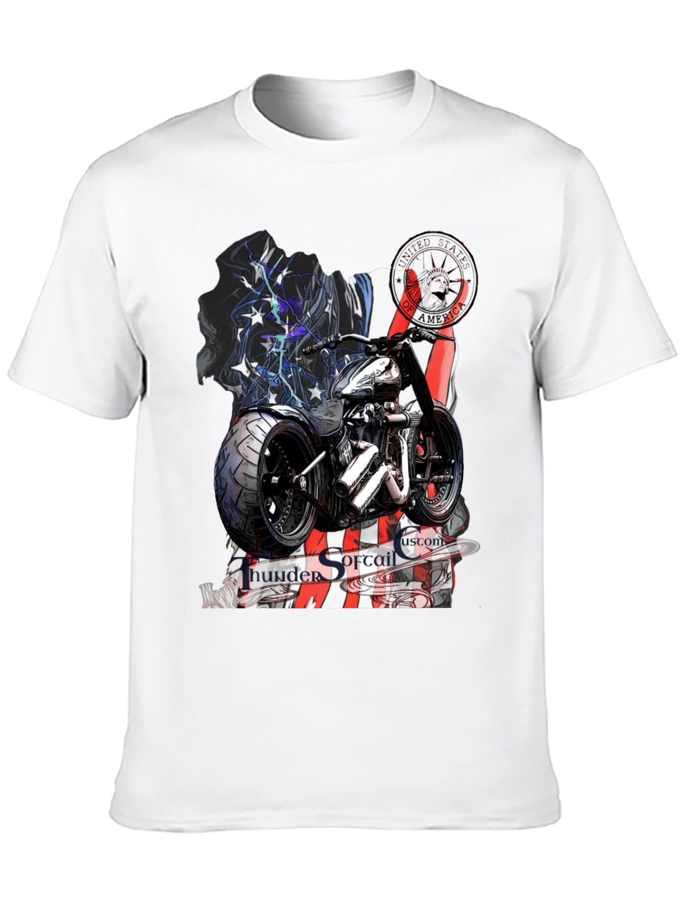 Thunder Softail Motorcycle Graphic T-Shirt