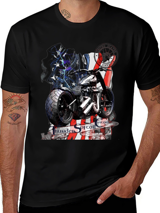Thunder Softail Motorcycle Graphic T-Shirt