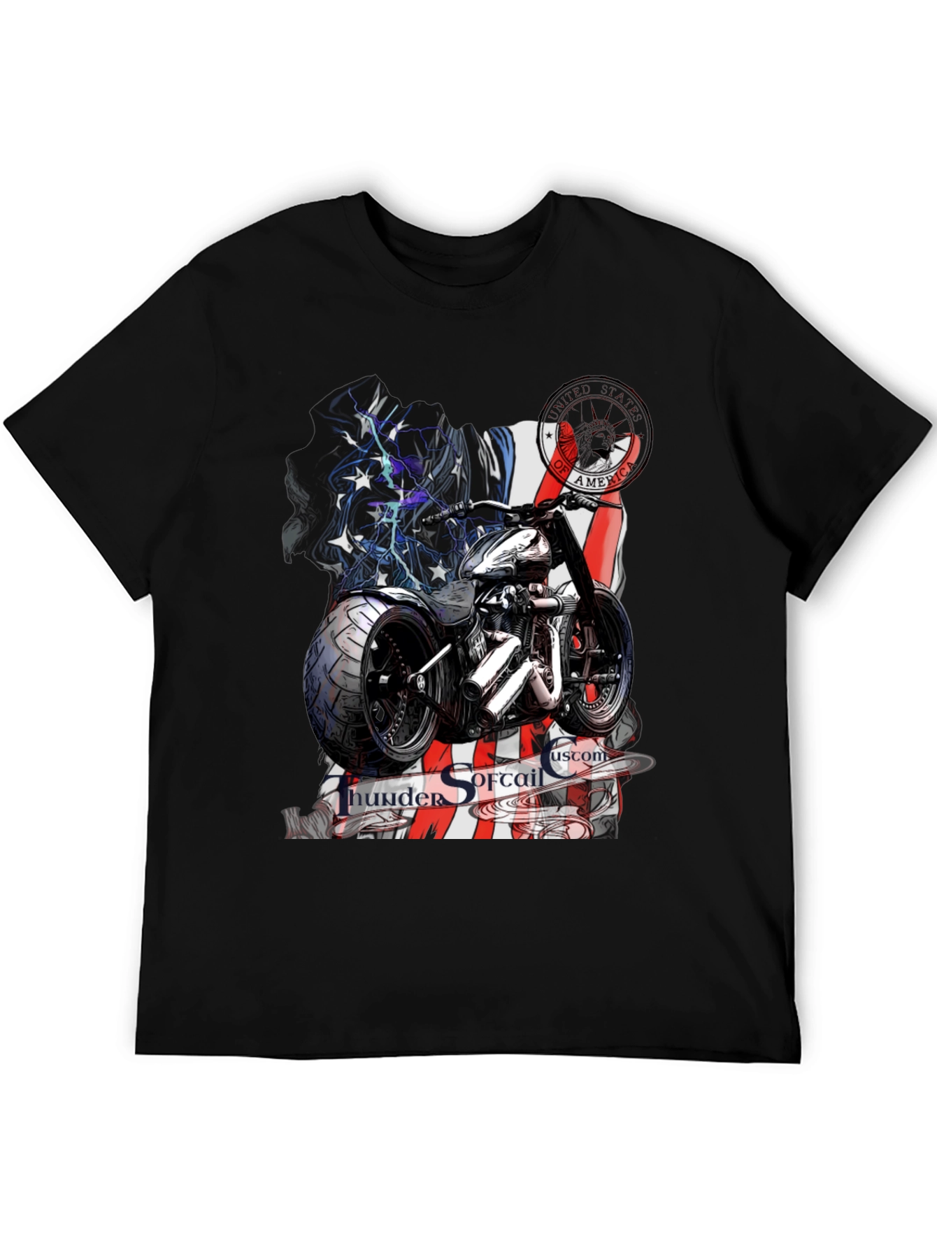 Thunder Softail Motorcycle Graphic T-Shirt