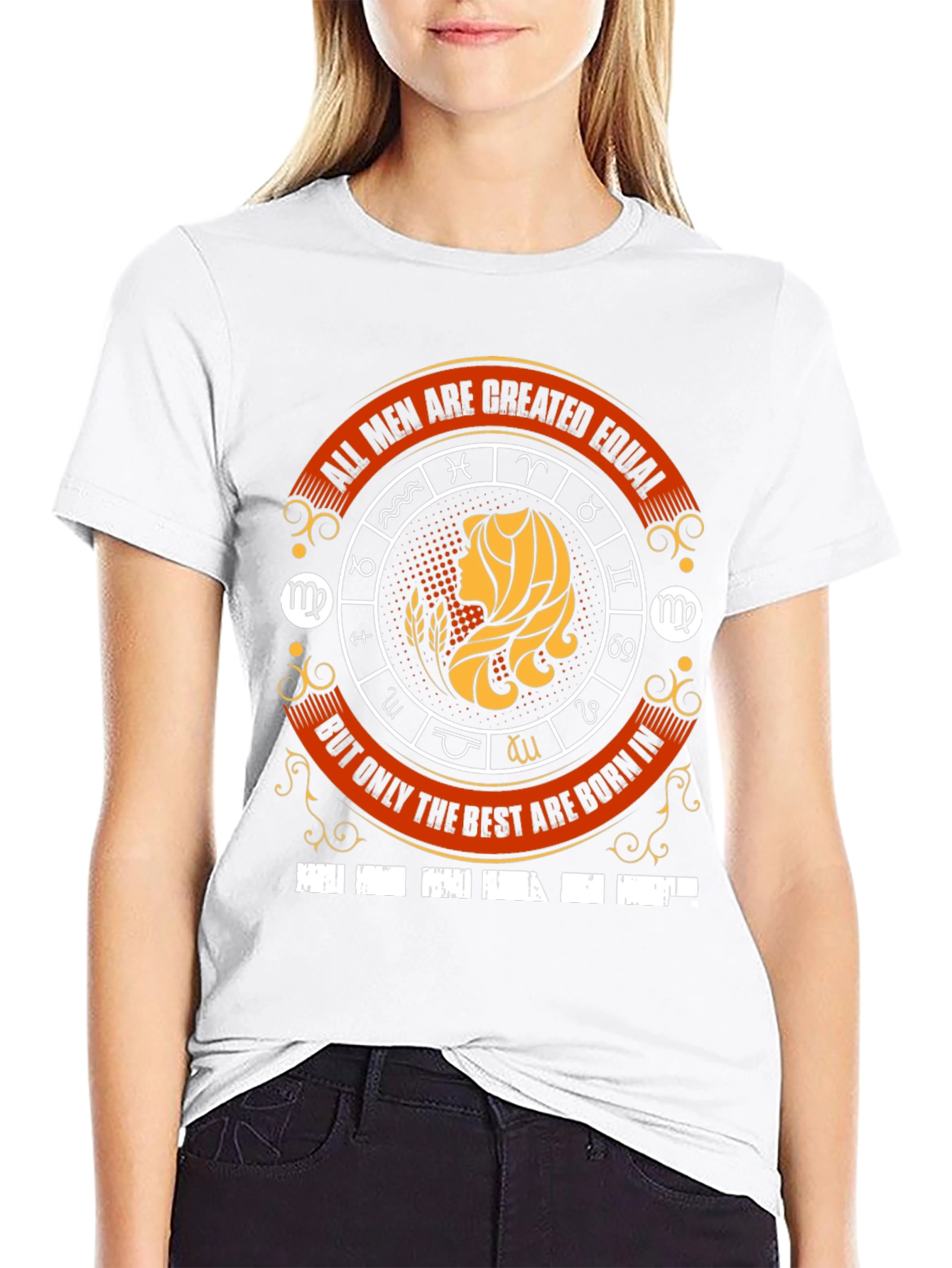 Virgo Zodiac T-Shirt - All Men Are Created Equal