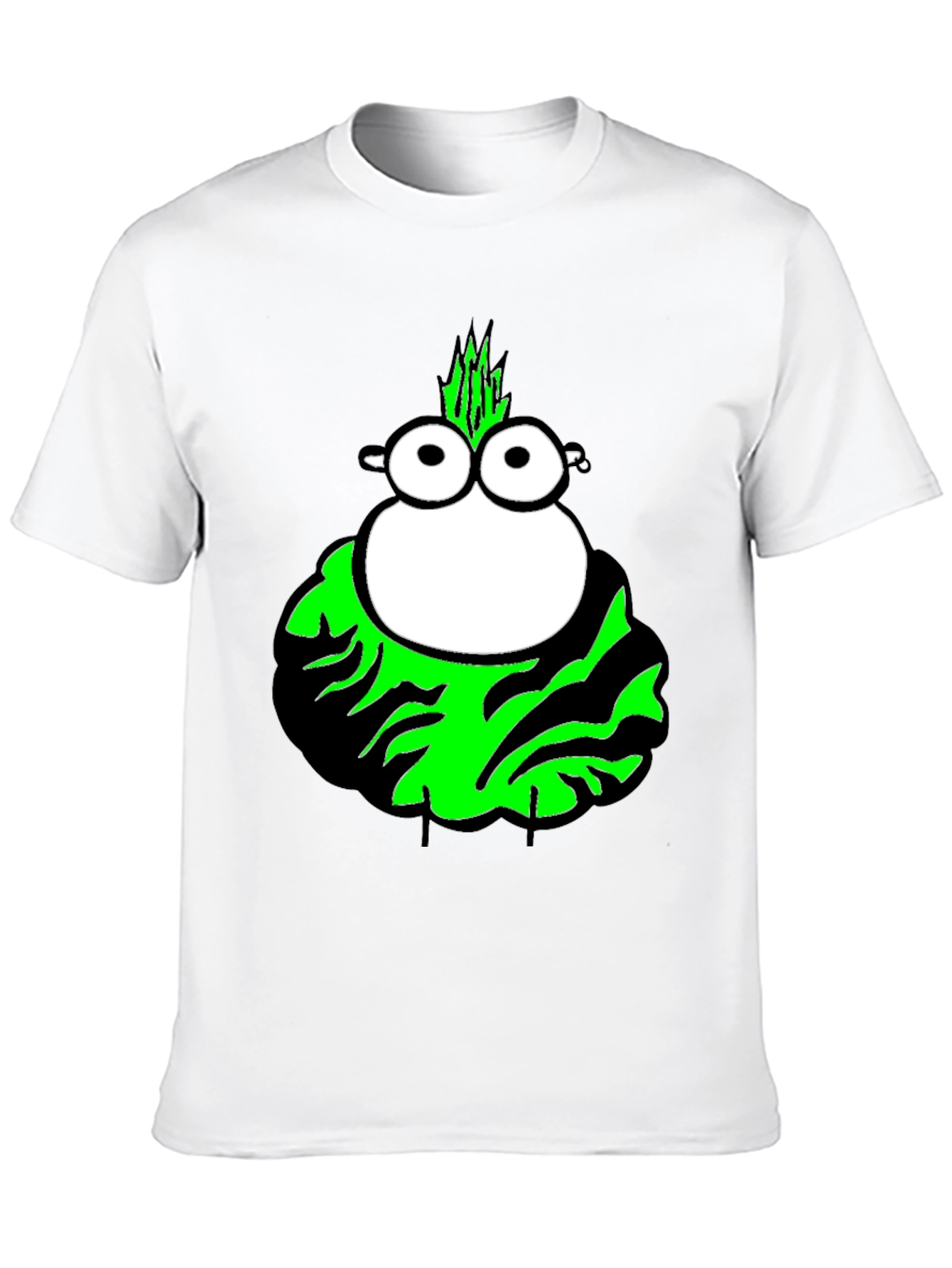Funky Cartoon Character Black T-Shirt
