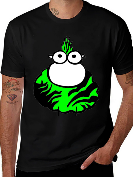 Funky Cartoon Character Black T-Shirt