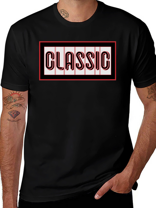 Classic Graphic Tee - Mens Short Sleeve Black T-Shirt