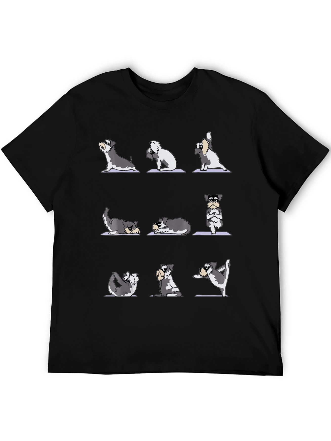 Yoga Dog T-Shirt - Zen Schnauzer Poses