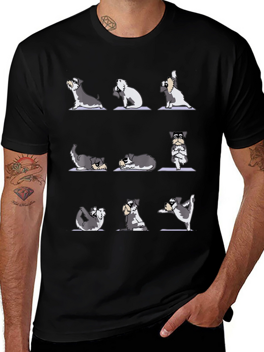 Yoga Dog T-Shirt - Zen Schnauzer Poses