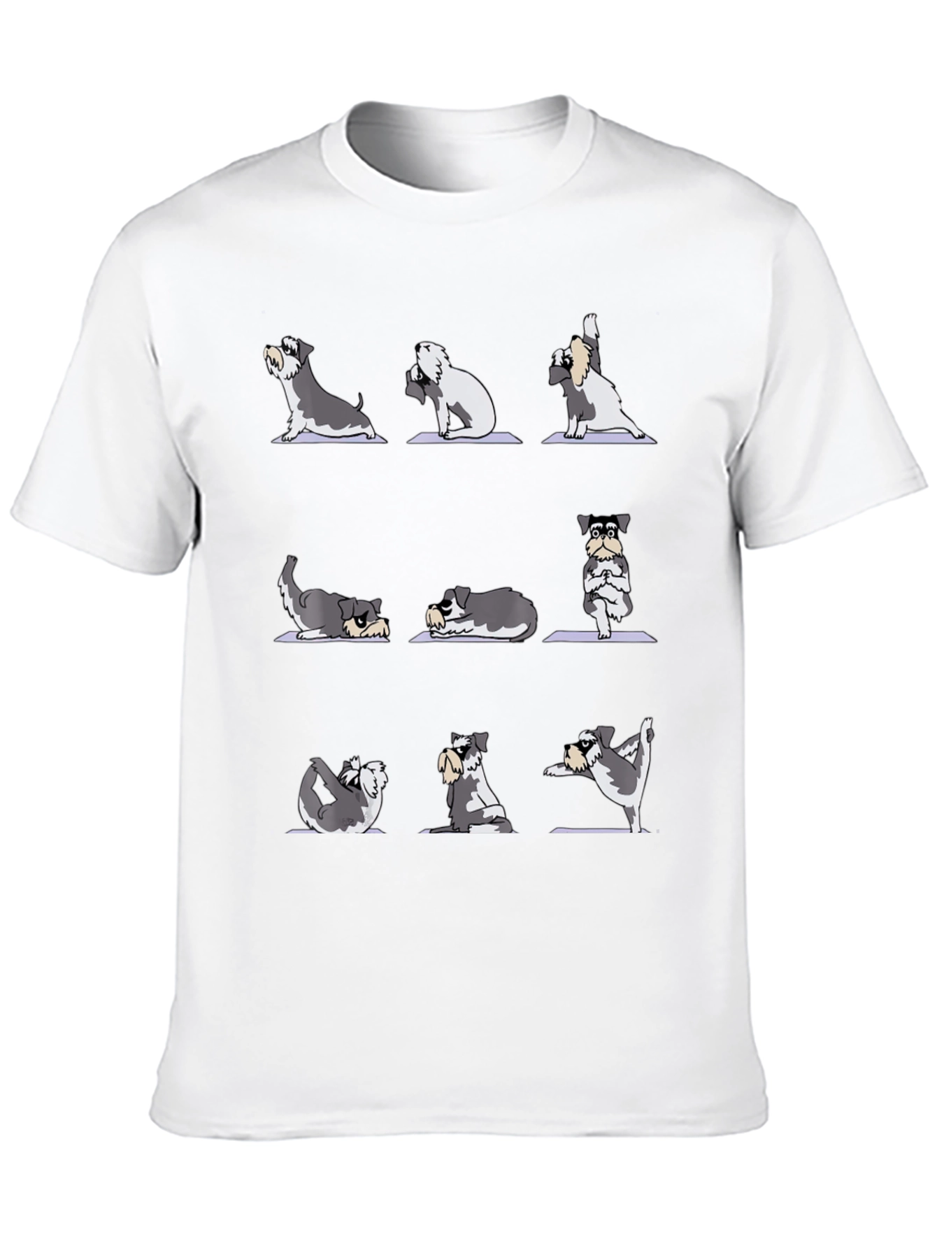Yoga Dog T-Shirt - Zen Schnauzer Poses