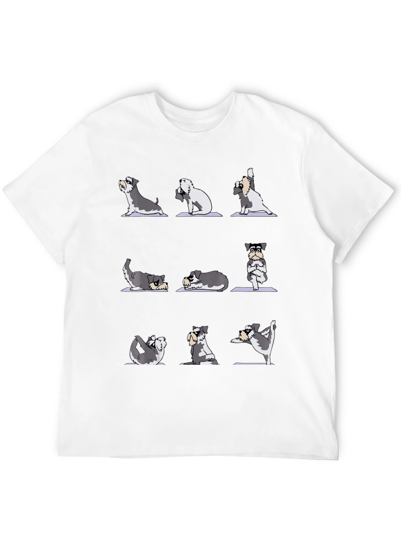 Yoga Dog T-Shirt - Zen Schnauzer Poses