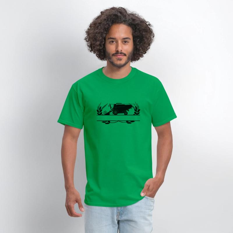 Harvester in Crop Circle with Text Space