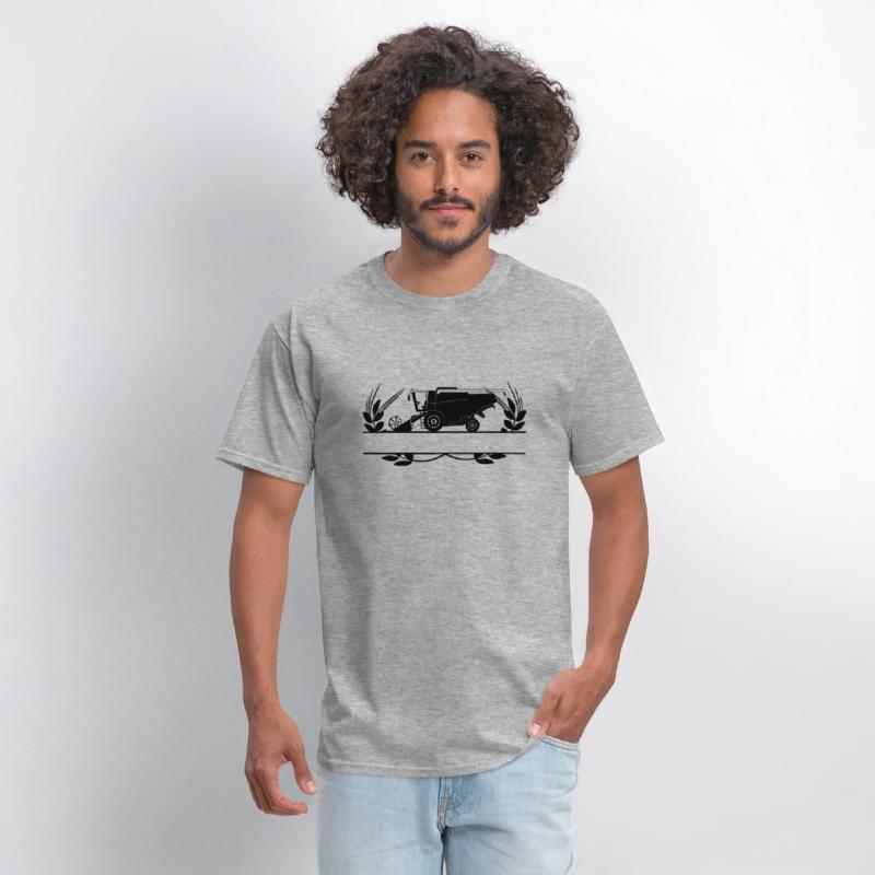 Harvester in Crop Circle with Text Space