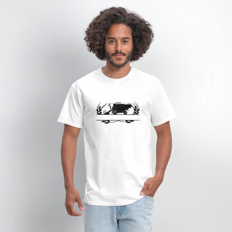 Harvester in Crop Circle with Text Space
