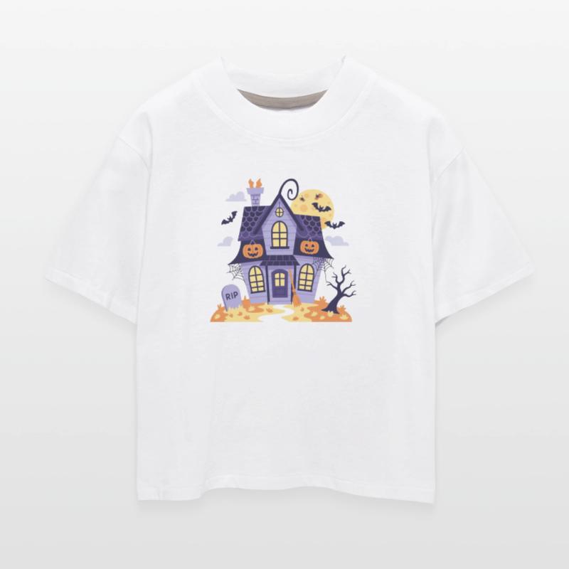 Haunted Halloween House with Jack-o-Lanterns