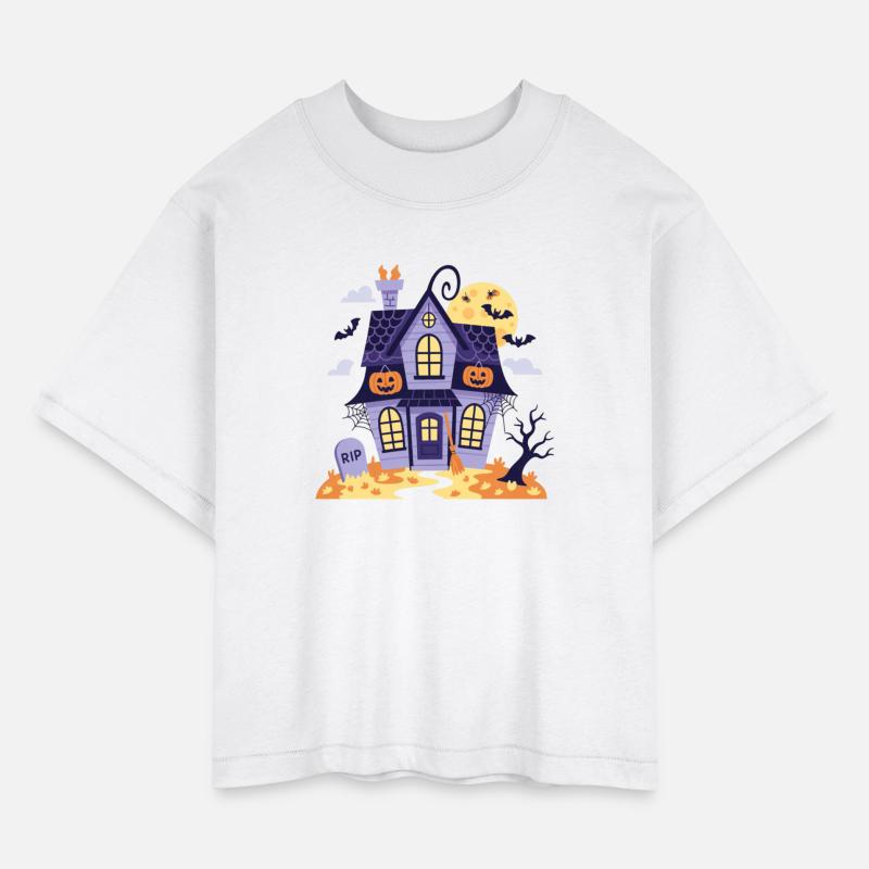 Haunted Halloween House with Jack-o-Lanterns