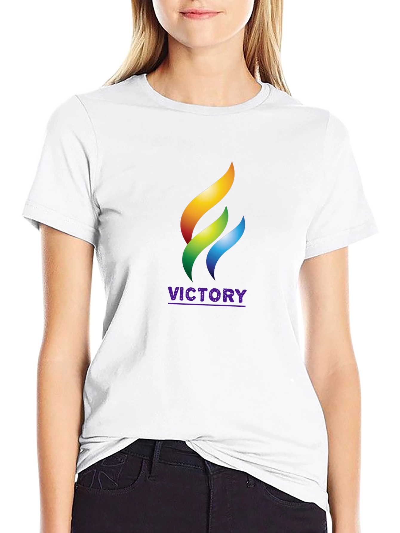 Victory Flame Graphic Black T-Shirt
