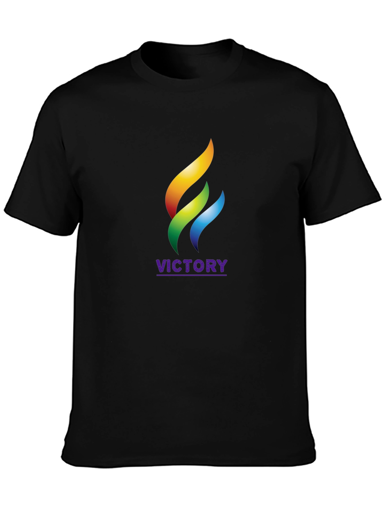 Victory Flame Graphic Black T-Shirt