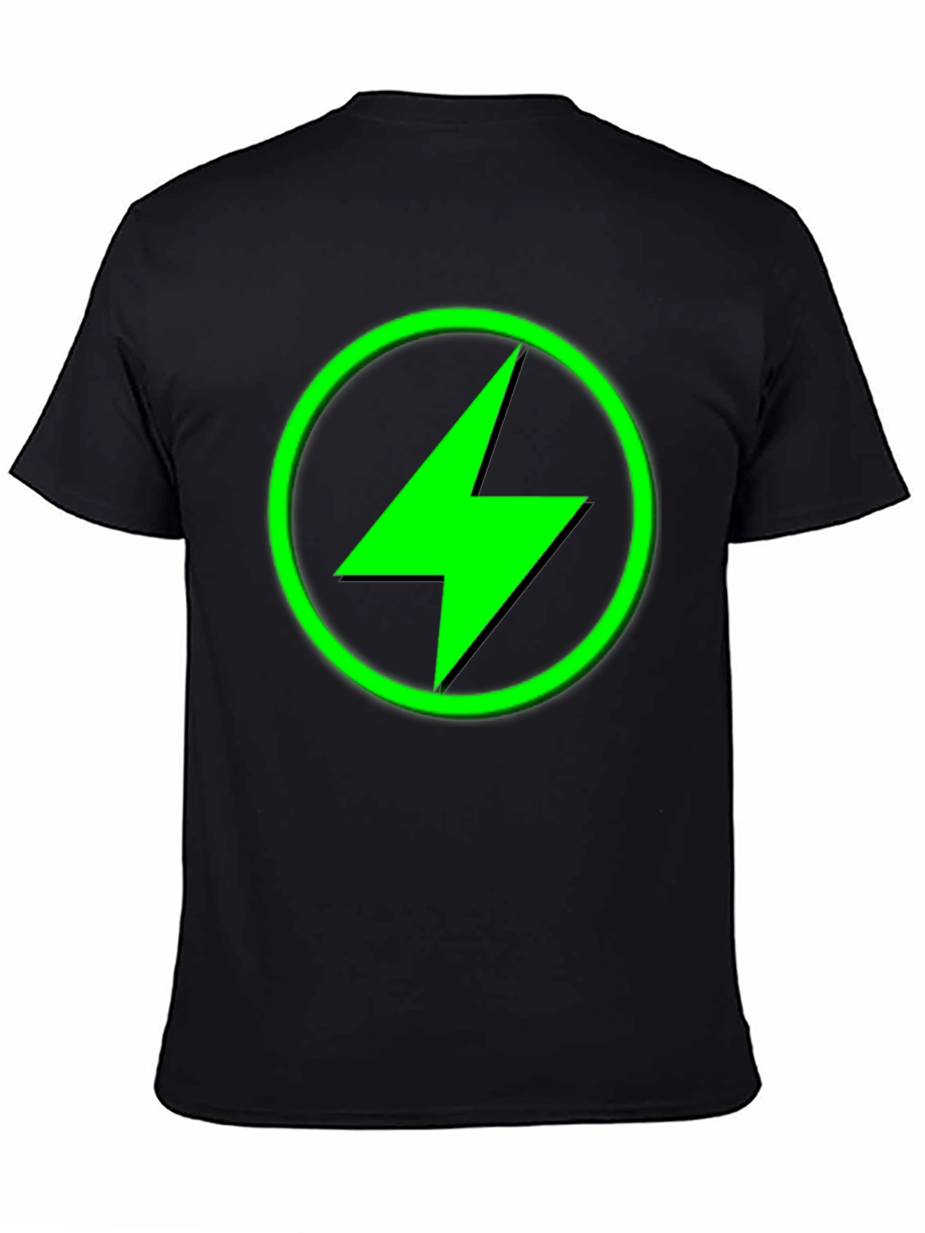 Electric Green Bolt Black T-Shirt