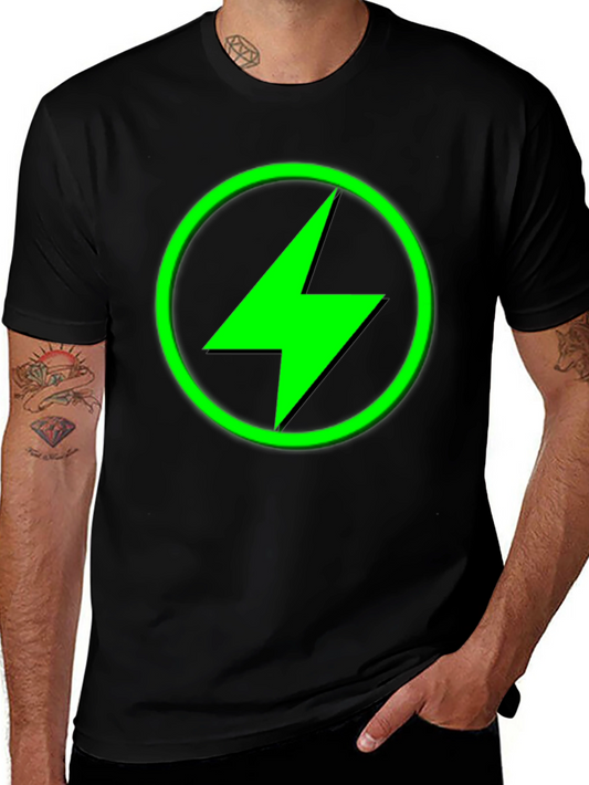 Electric Green Bolt Black T-Shirt
