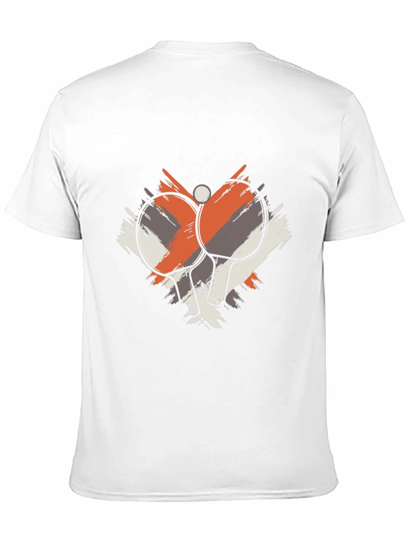 Table Tennis Graphic Tee - Black Cotton T-Shirt
