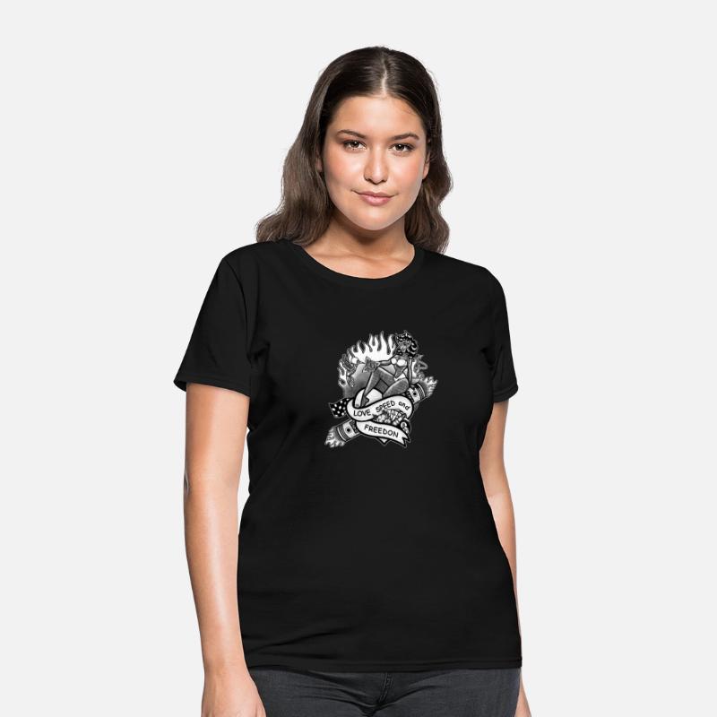 Heart, Hummingbird and Pinup - Black and White